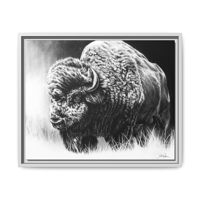 "Bull Dozer" Framed Canvas