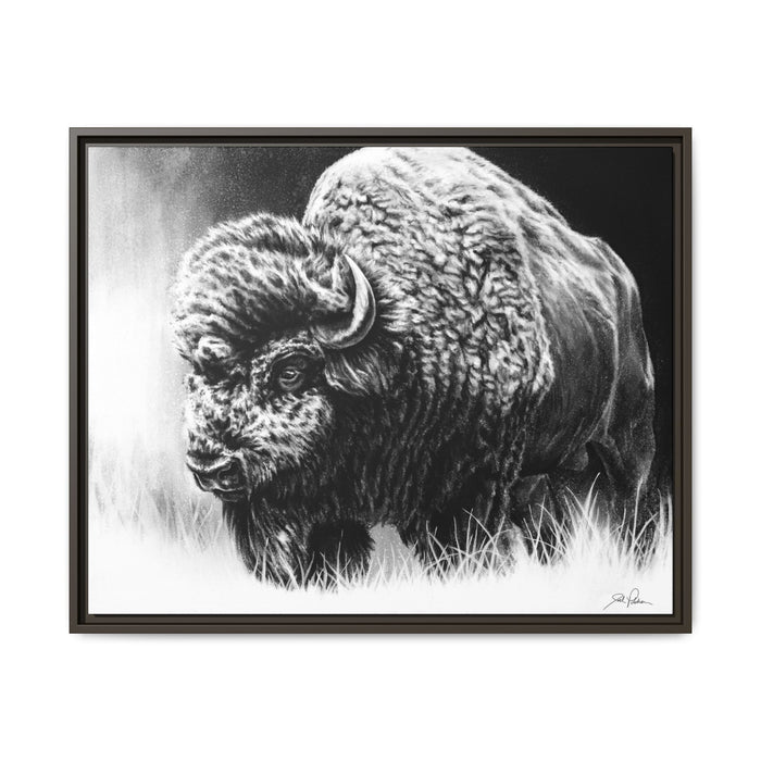 "Bull Dozer" Framed Canvas