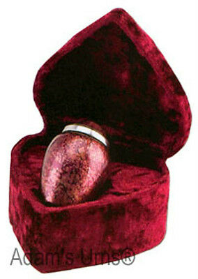 Burgundy Plum Alloy 3" Size Funeral Cremation Urn Keepsake with Velvet Heart Box