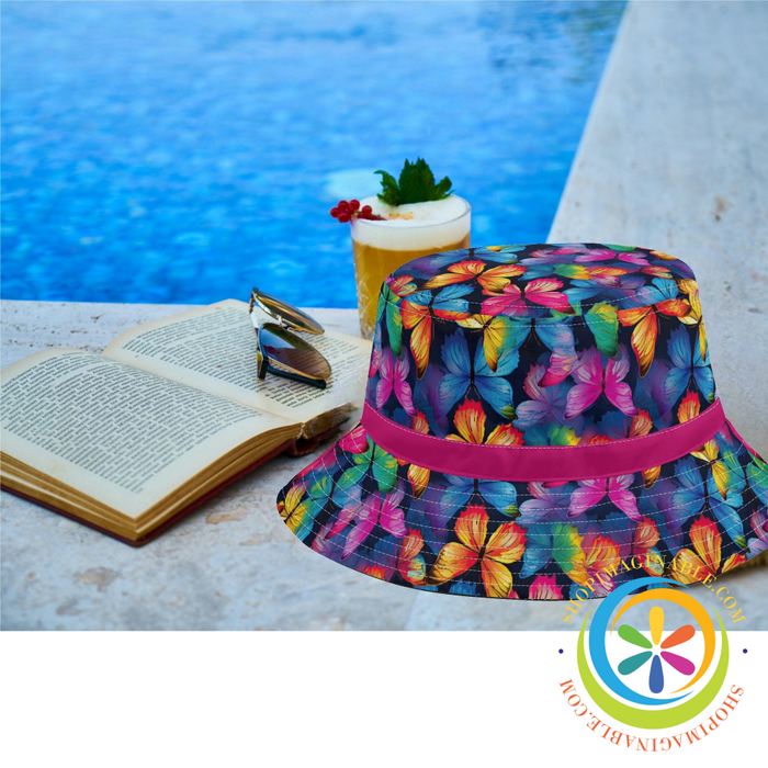Butterfly Rainbow Kisses Bucket Hat