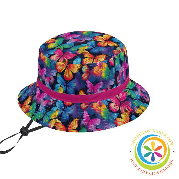 Butterfly Rainbow Kisses Bucket Hat
