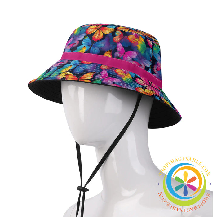 Butterfly Rainbow Kisses Bucket Hat