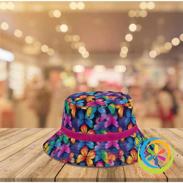 Butterfly Rainbow Kisses Bucket Hat