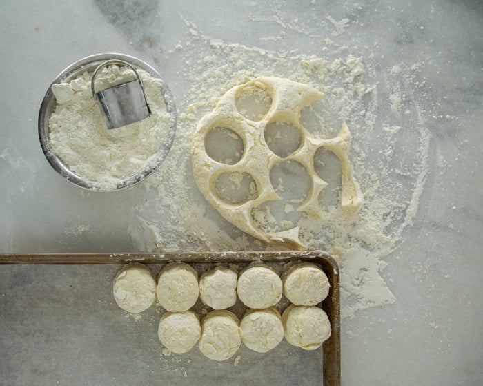 Homemade buttermilk biscuits made with Callie’s Hot Little Biscuit Mix