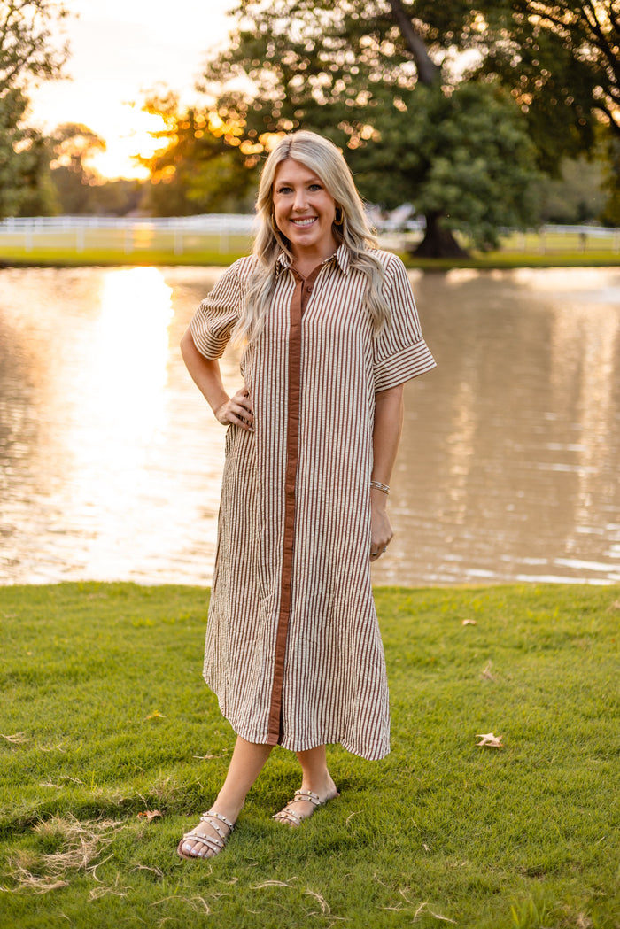 CAMEL STRIPE MAXI