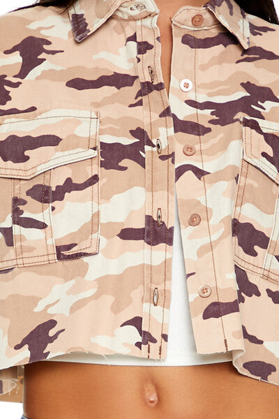 Camo Print Twill Shirt