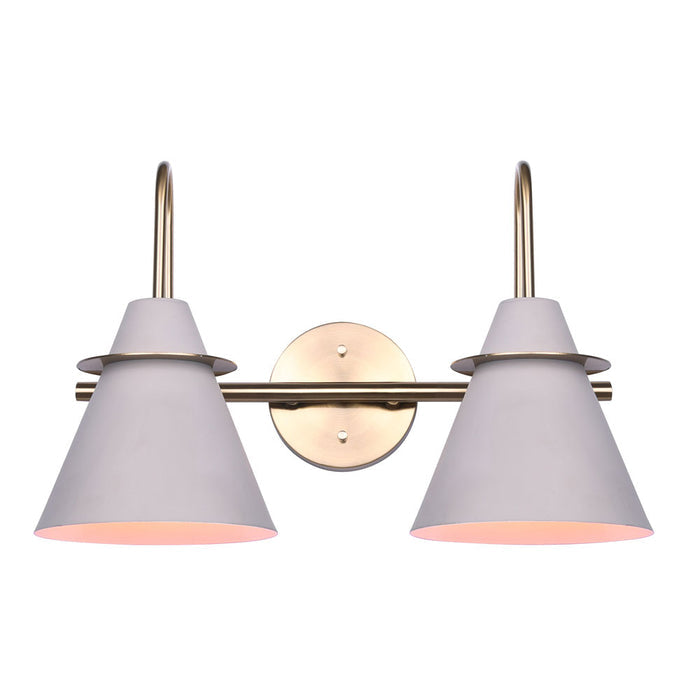 Bath Vanity Canarm IVL1076A02MGG Talia 2 Light Vanity in Gold Canarm
