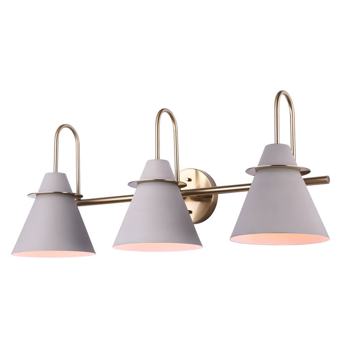VANITY BAR Canarm IVL1076A03MGG Talia 3 Light Vanity in Gold Canarm
