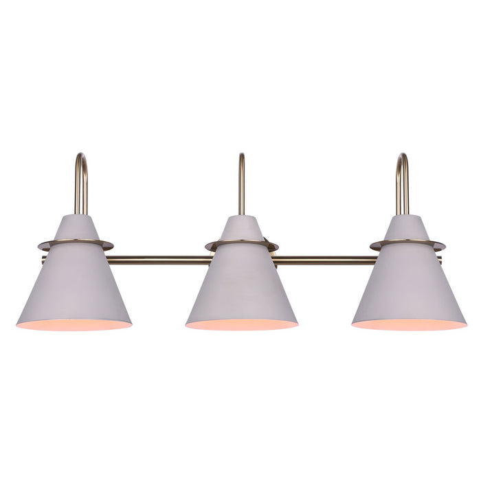 VANITY BAR Canarm IVL1076A03MGG Talia 3 Light Vanity in Gold Canarm