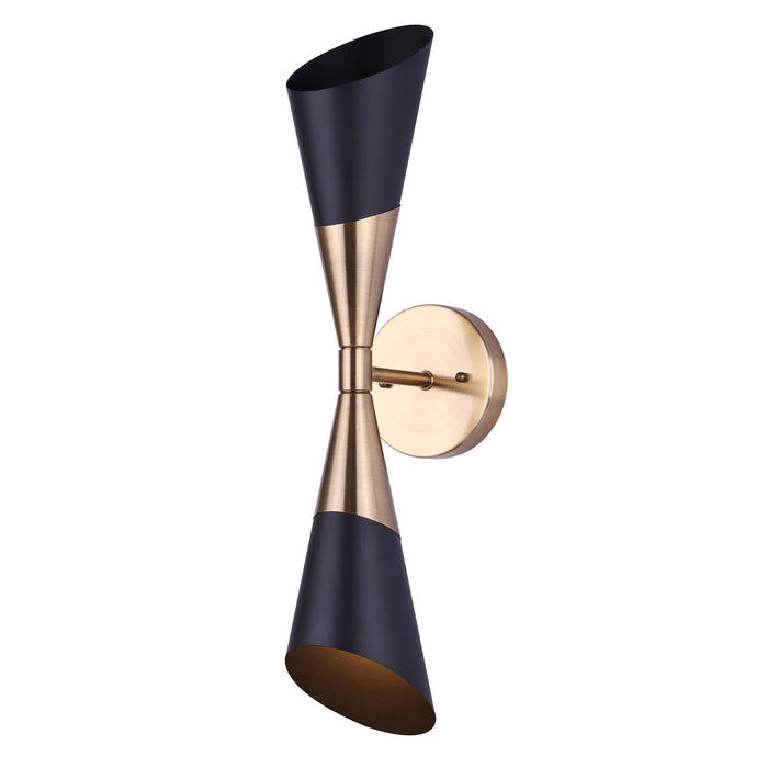 Wall Sconce / Vanity Canarm IWF1073A02BKG Emlen Mid-Century Modern Wall Sconce Canarm