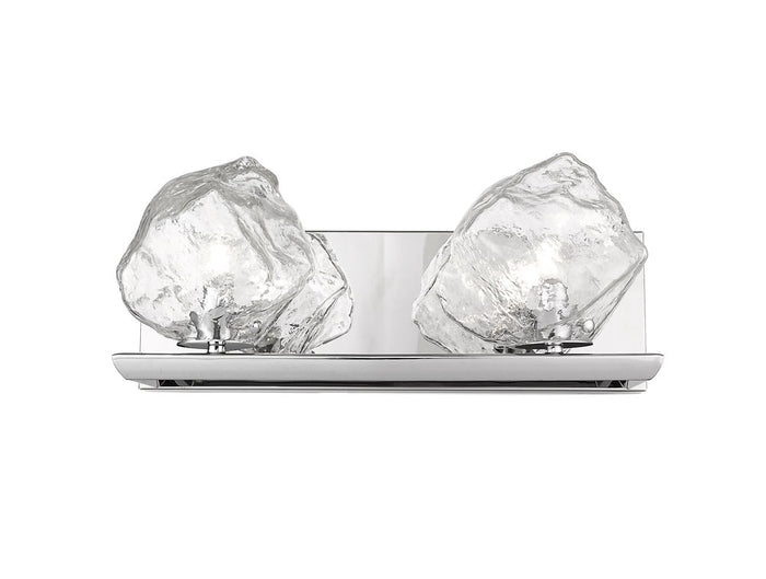 Wall Sconce / Vanity Canarm W0488-02CH Rockport Double Glass Cube Vanity Light Canarm