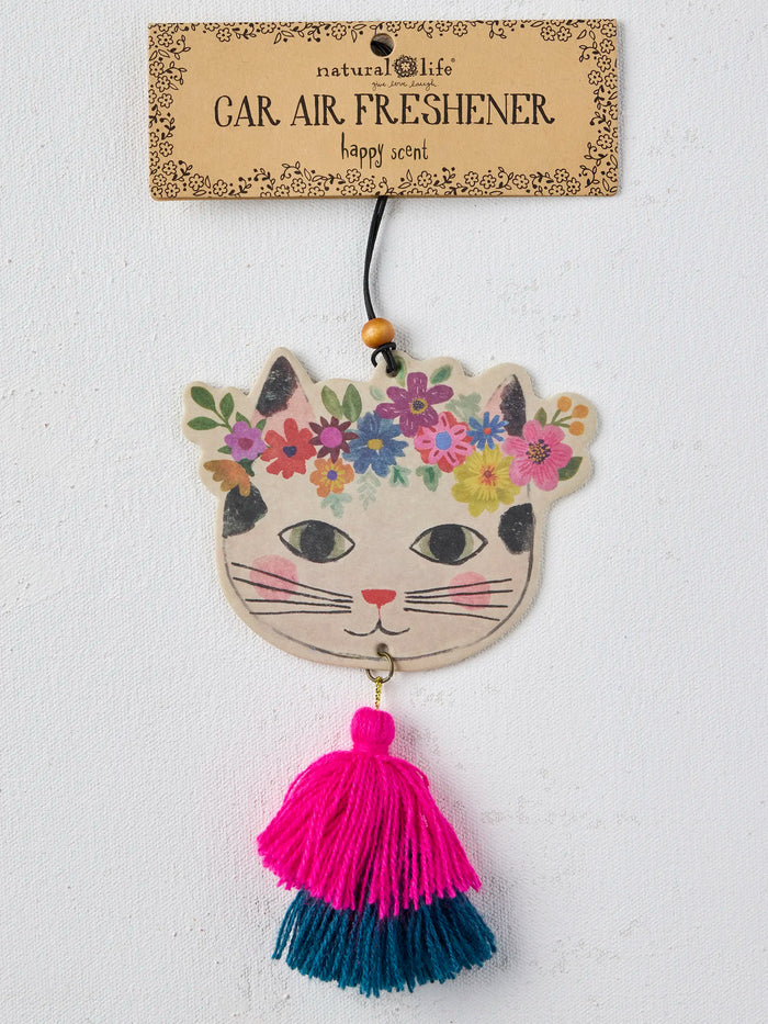 Car Air Freshener - Floral Cat-view 2