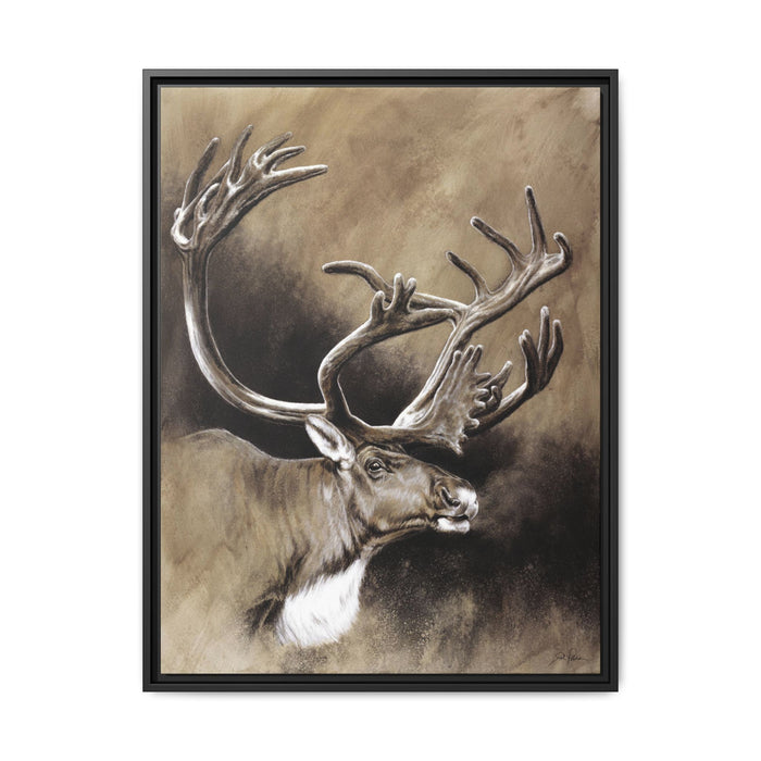"Caribou" Framed Canvas