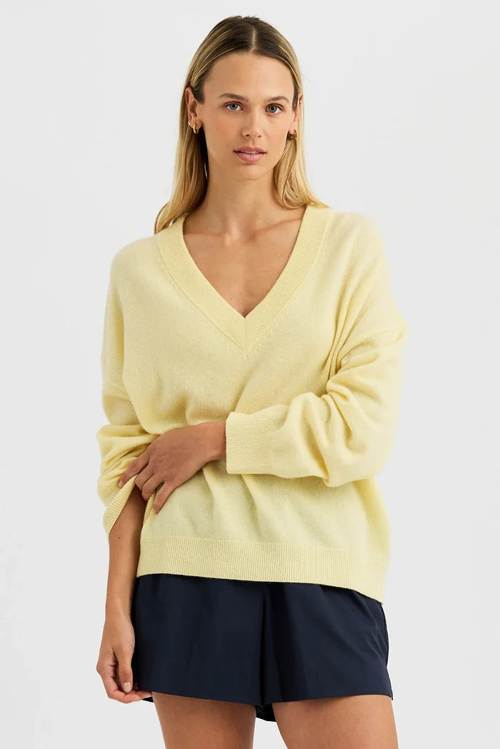 Catherine Cashmere VNeck Sweaters & Knits One Grey Day