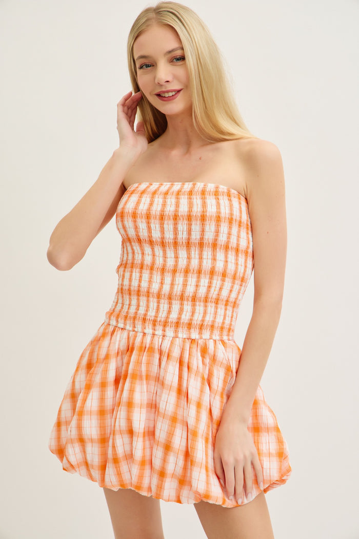 CHECKERED TN DRESS