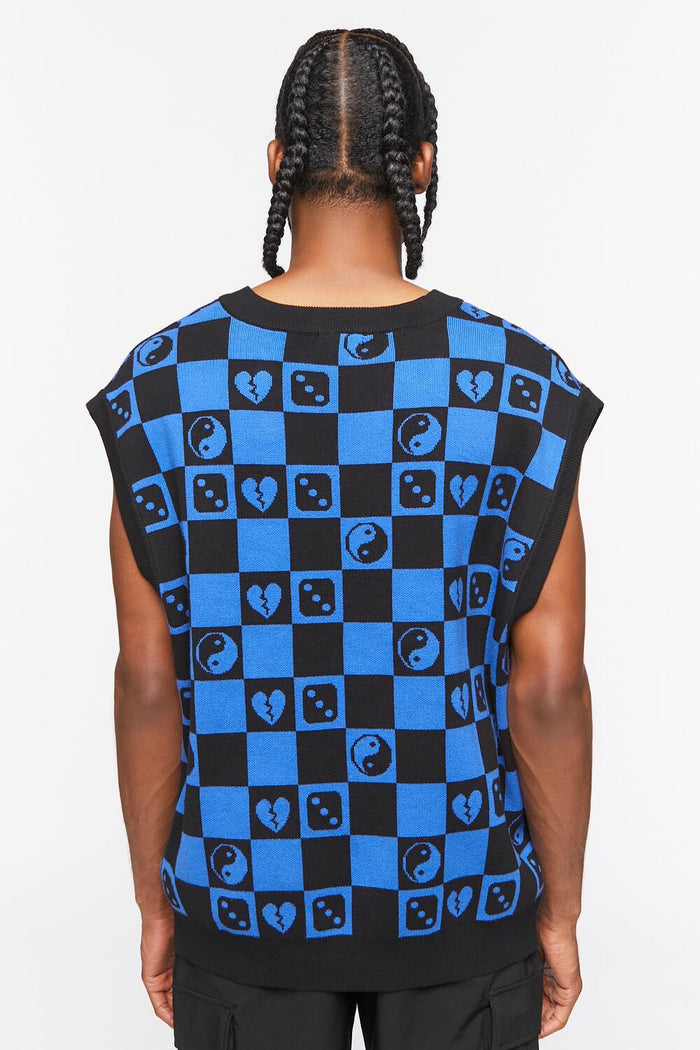 Checkered Yin Yang Sweater Vest