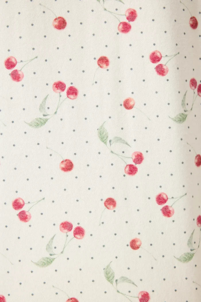 Cherry Print Peachy PJ Set Sleepwear P.J. Salvage