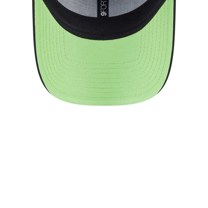 Pictured is this NBA Neon Chicago Bulls 9FORTY Adjustable cap in black. 2