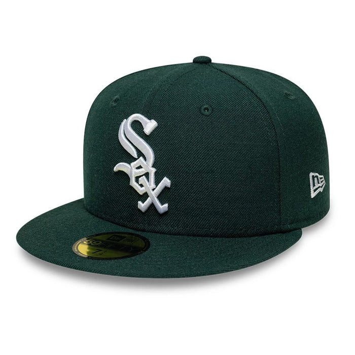 Pictured is this MLB Chicago White Sox Core 59FIFTY Fitted cap in dark green. 1