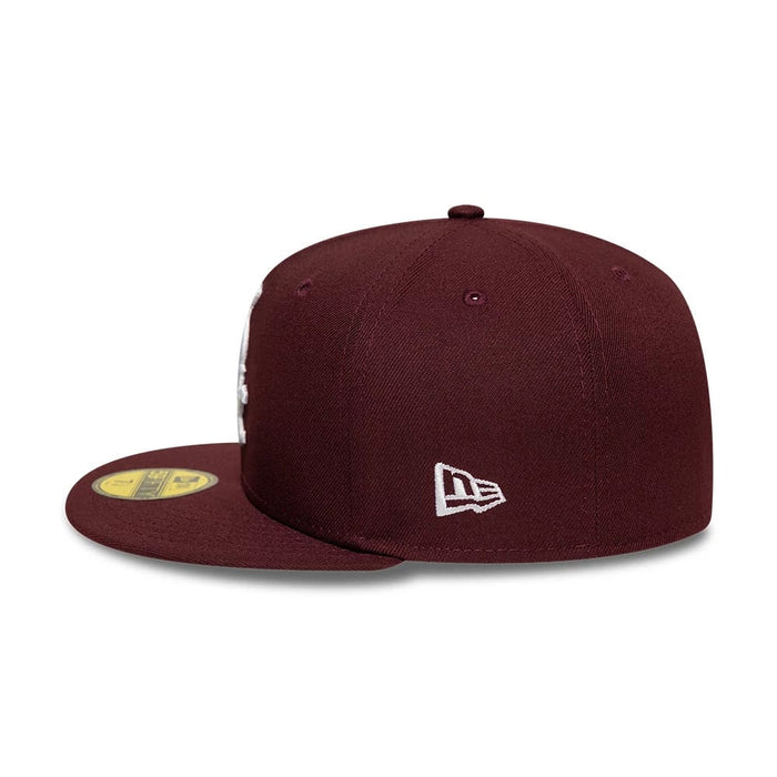 Pictured is this MLB Chicago White Sox 59FIFTY Fitted cap in dark purple. 6