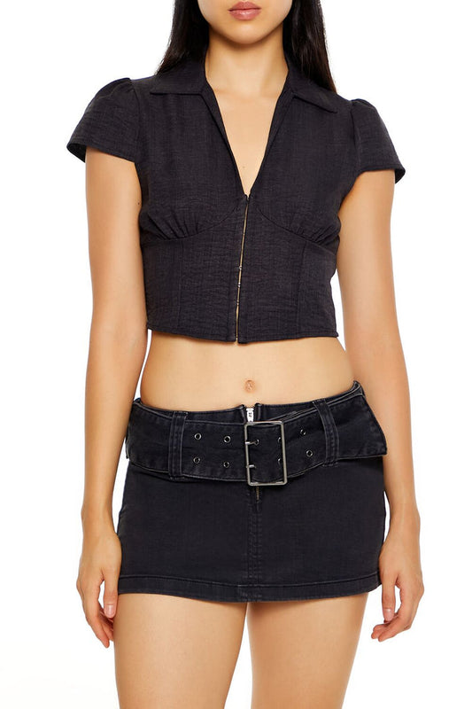 Chiffon Bustier Crop Top