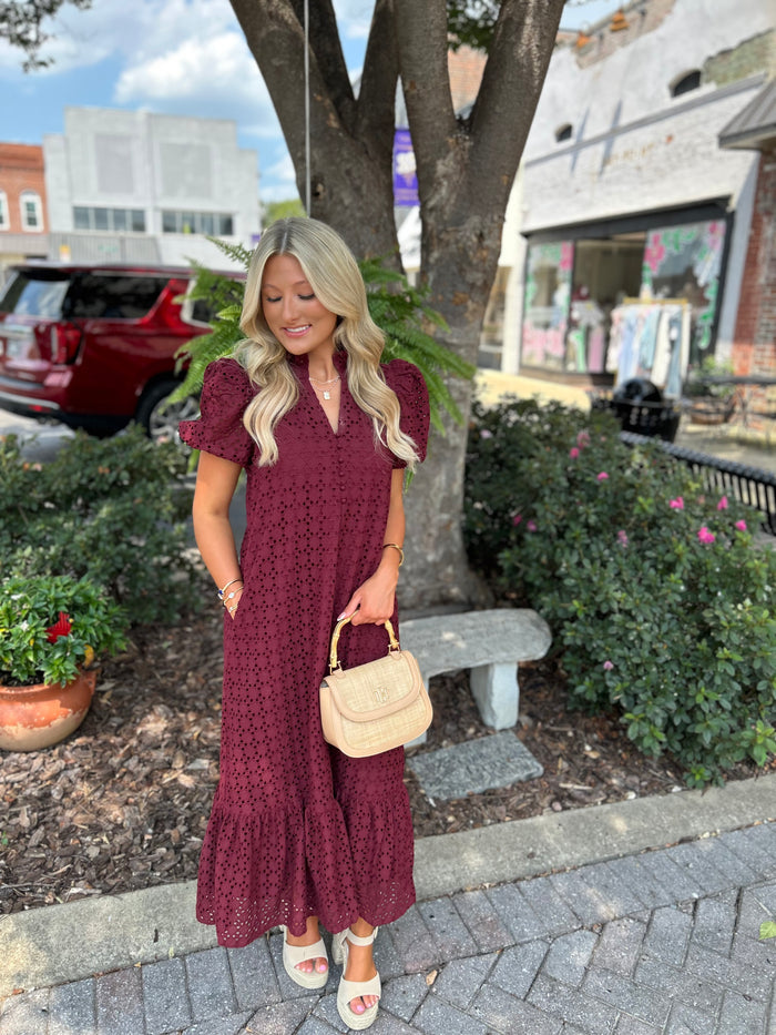 CHLOE BURGUNDY MAXI