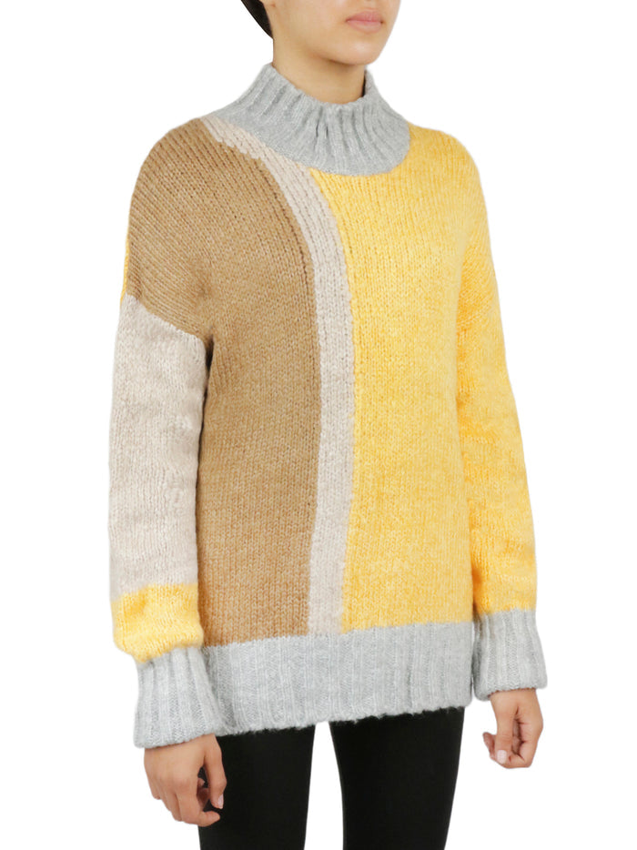Color Block Tunic Sweater