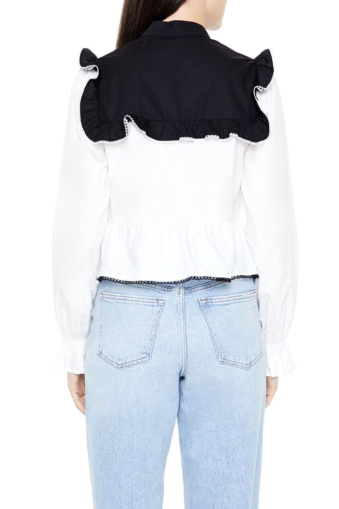 Colorblock Ruffle Peplum Top