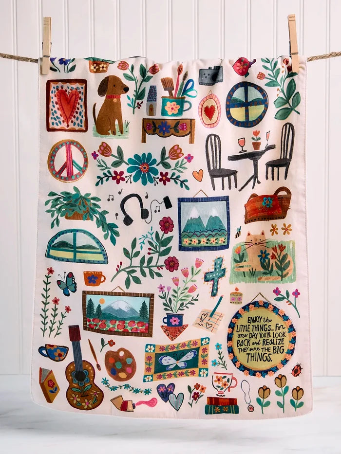 Cotton Dish Towel - Enjoy The Little Things-view 3