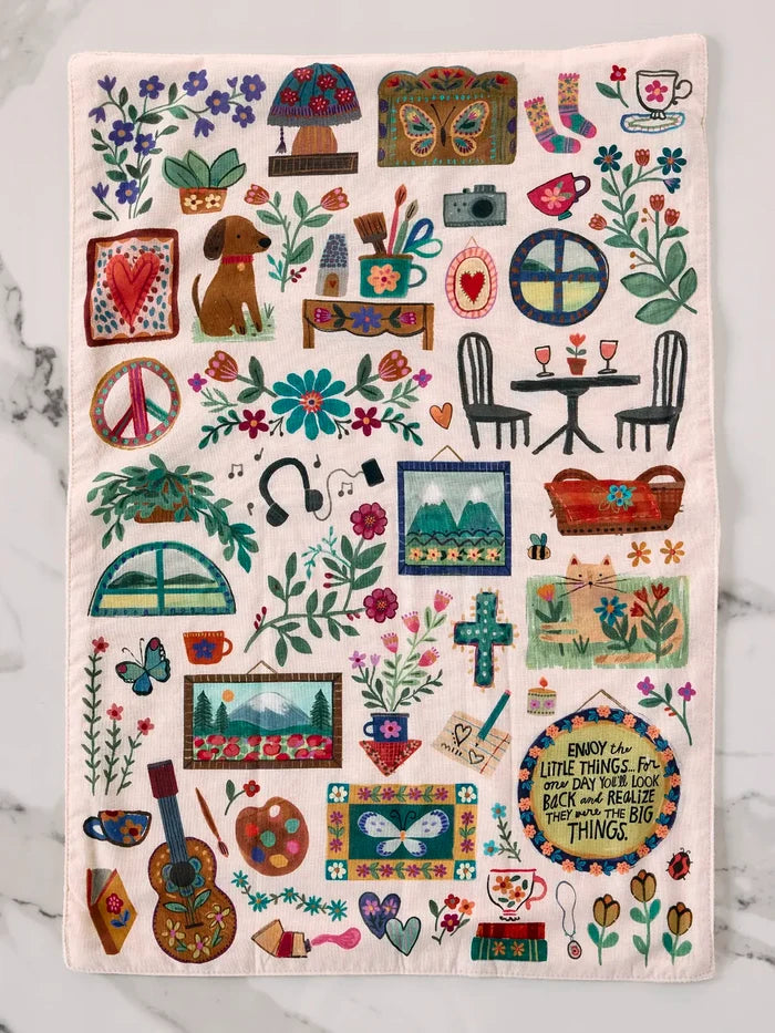 Cotton Dish Towel - Enjoy The Little Things-view 4