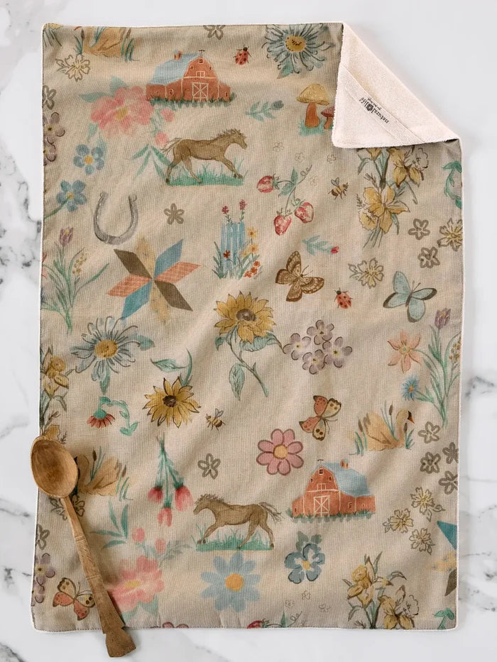 Cotton Dish Towel - Farm Days-view 1