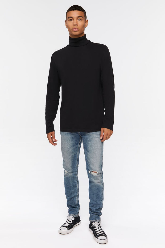 Cotton Turtleneck Top