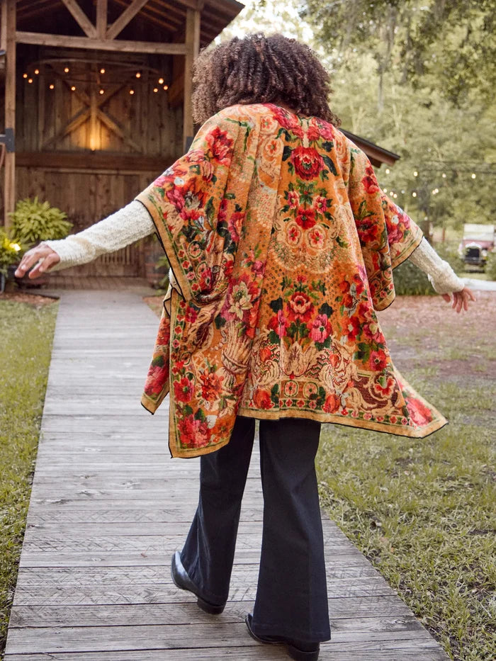 Cozy Kimono Scarf - Golden Hour Tapestry Honey-view 2