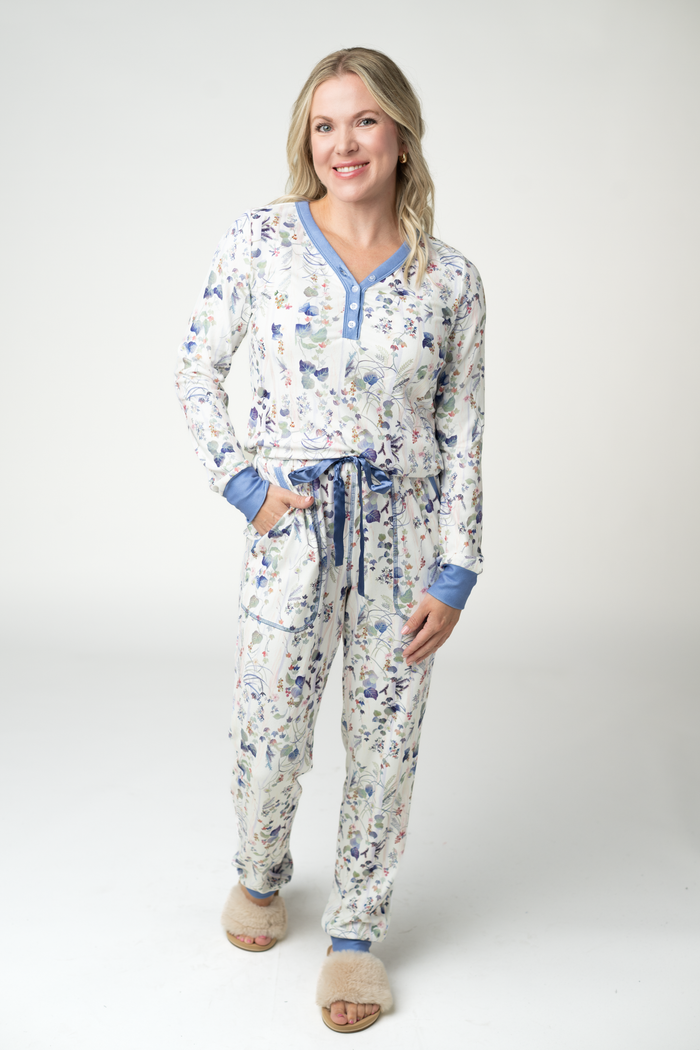 Cozy Pajama Set - Olive Meadow