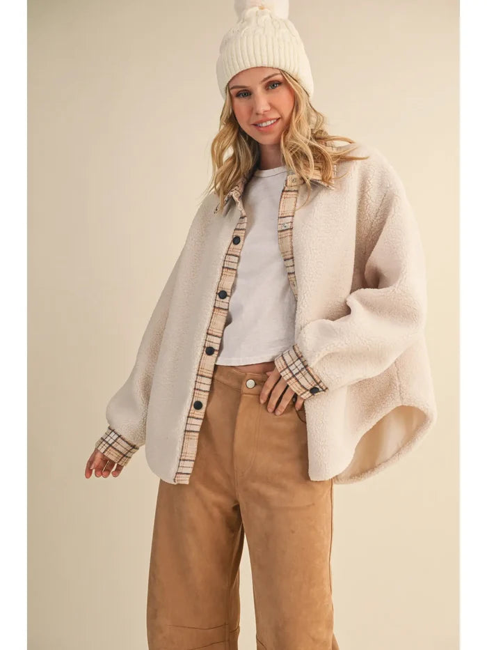 CREAM SHERPA JACKET