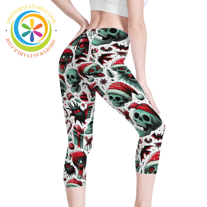 Creepy Christmas Capris Leggings Yoga Pants