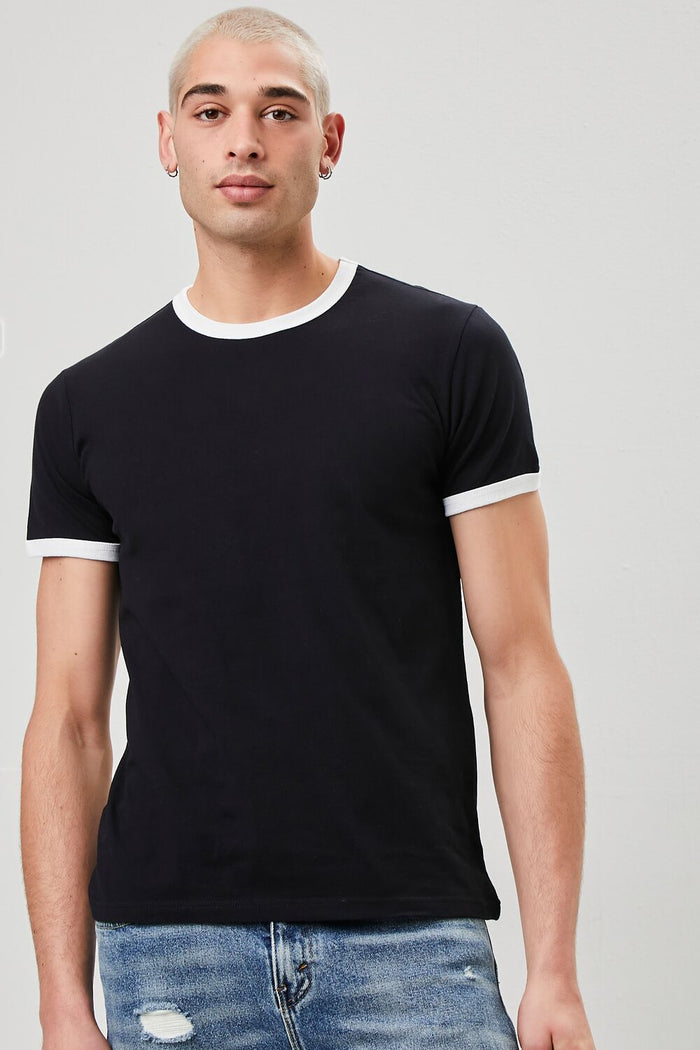 Crew Neck Ringer Tee