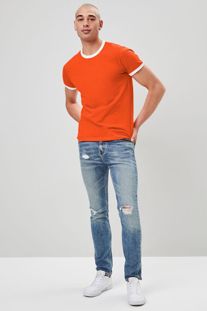 Crew Neck Ringer Tee