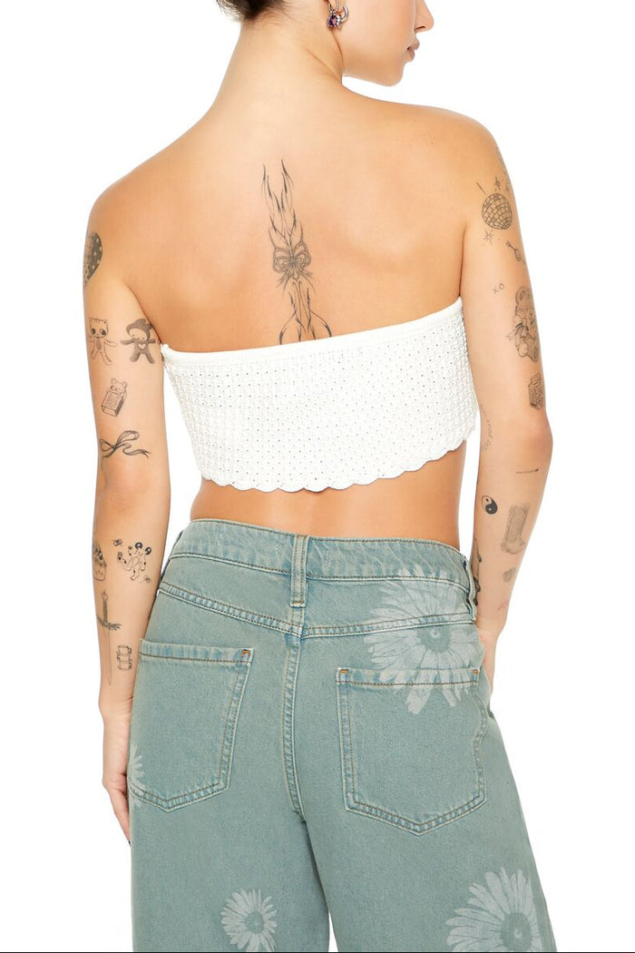 Crochet Sweater-Knit Tube Top