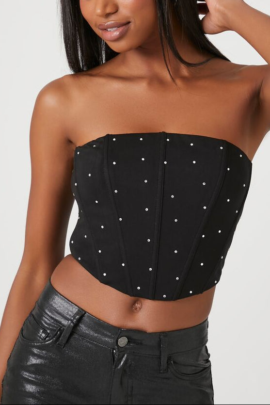Cropped Corset Tube Top
