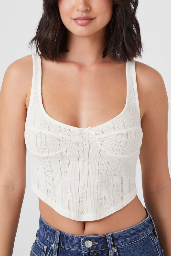 Curved-Hem Cropped Tank Top