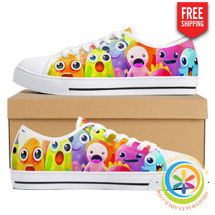 Cute Creatures Ladies Low Top Canvas Shoes Us12 (Eu44)