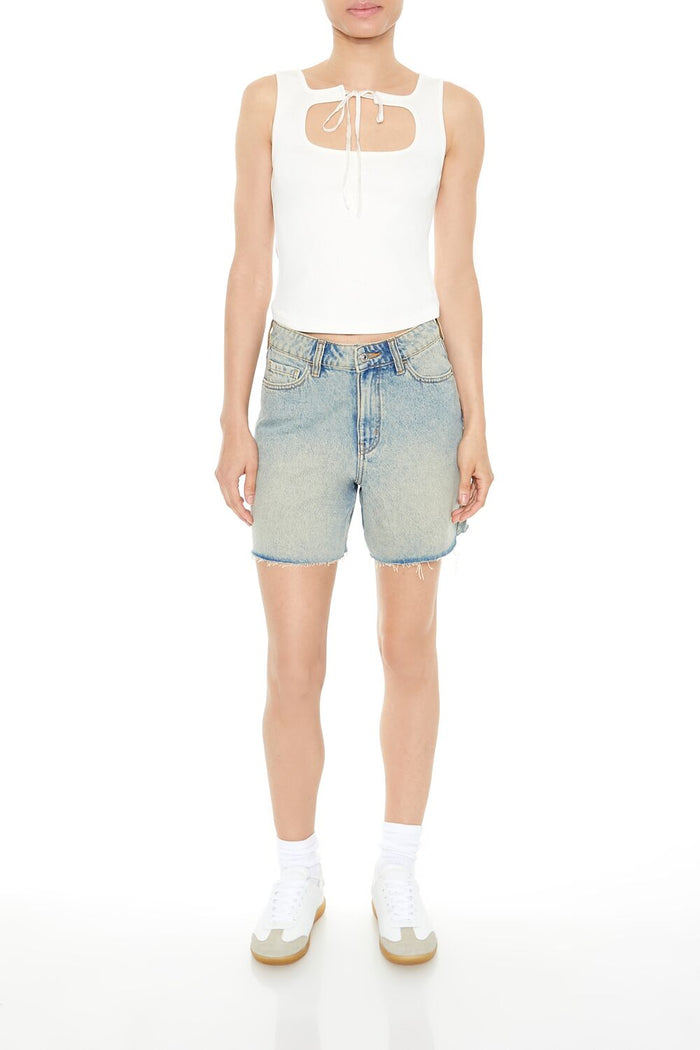 Cutout Tie-Front Tank Top