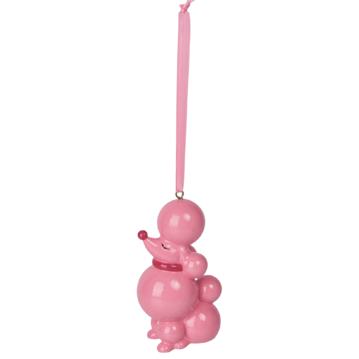 December Diamonds Bright Pink Poodle Ornament