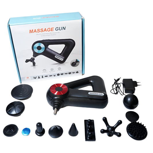 Deep Tissue Massage Gun for Muscle Pain Relief | 12 Massage Heads | Rechargeable Handheld Body Massager 8890