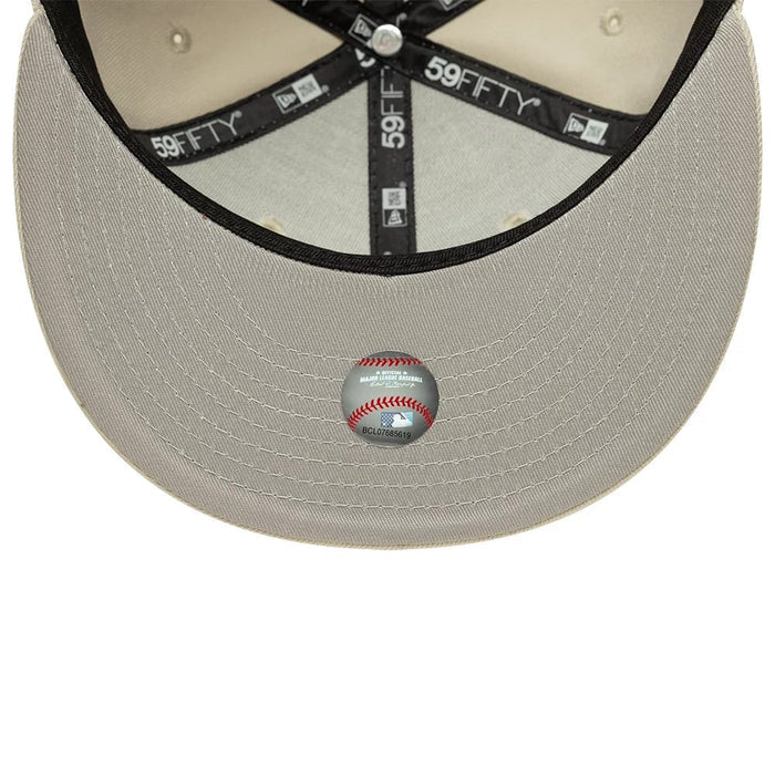 Pictured is this MLB Detroit Tigers 59FIFTY Fitted cap in beige. 2