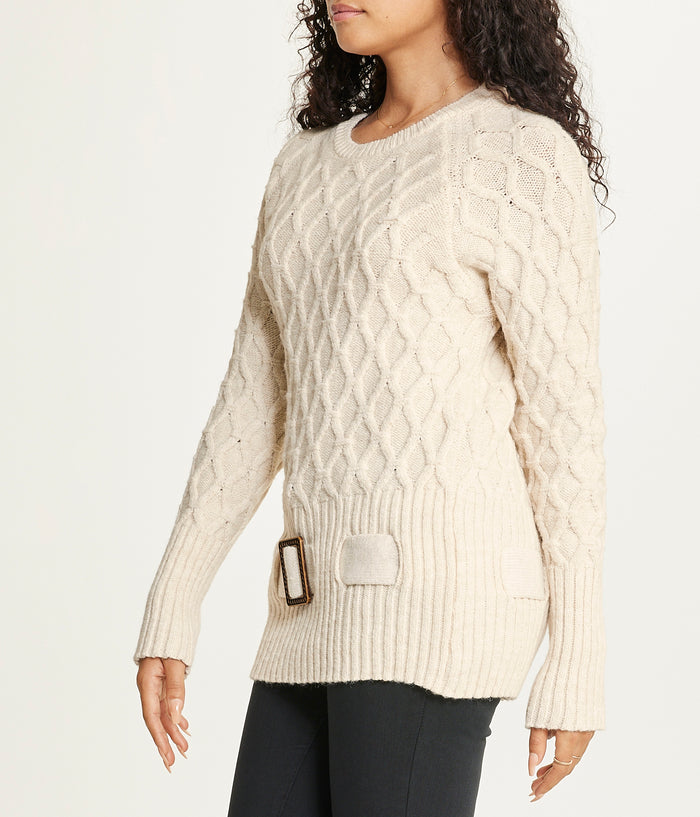 Diamond Belted Tunic Sweater
