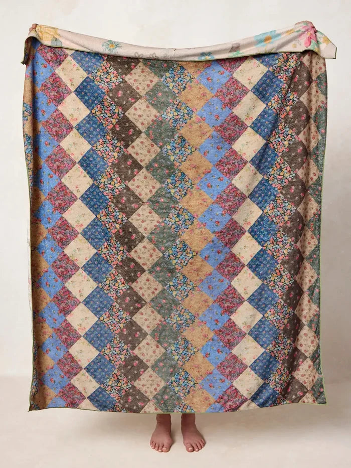 Double-Sided Cozy Throw Blanket - Doggie Doodles Ivory-view 3