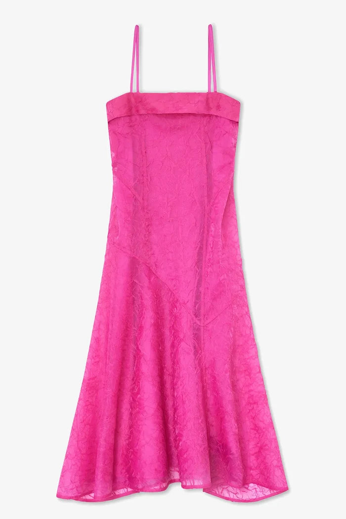 Dress in Pink Shibori Organza Dresses Ganni
