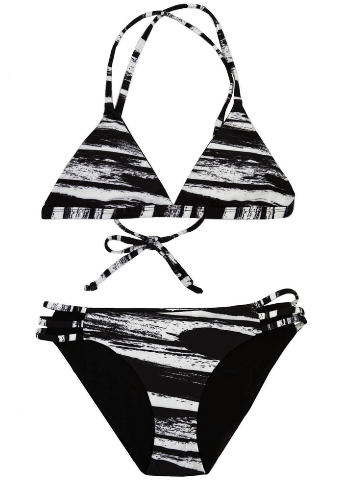 DRIFTWOOD - REVERSIBLE 2 Piece Girls Bikini Swimsuit TWO PIECE Bikini Set Chance Loves 10 Black/White